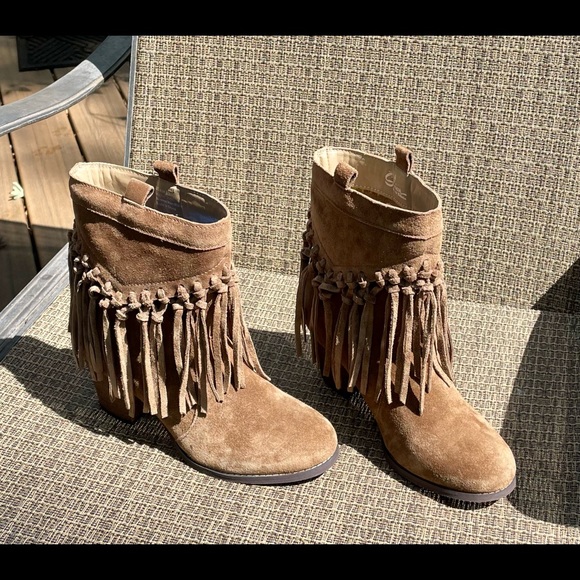 Sbicca Vintage Collection suede fringe boots size 8.5 - Picture 3 of 7